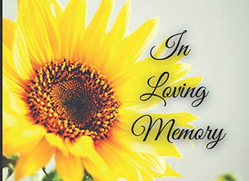 In Loving Memory: Sunflower memorial guest book,Rustic Sunflower,Guest book for memorial and funeral services,SUNFLOWER Registry book for memorial ... sign in, Condolence Book, Remembrance Book