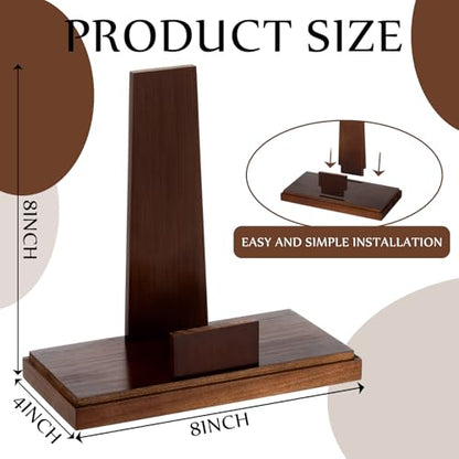 Weysat Wooden Plate Stand for Display 8 Inch Plate Postcard Picture Frame Book Display Stand with Square Block Base Home Office Decorative Table Top Easels - size: 8 Inch
