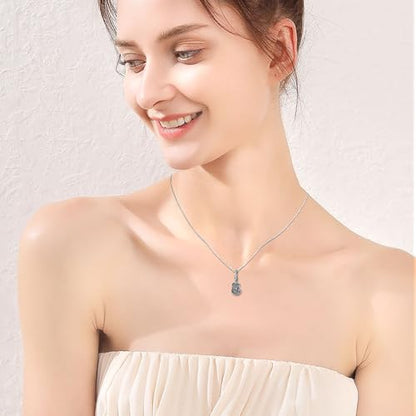 925 Sterling Silver Urn Necklaces for Women Claddagh/Angel Wings/Guitar/Butterfly/Tree of Life Ashes Memorial for Loss Keepsake Jewelry Present Easter Day of the Dead - style: Guitar