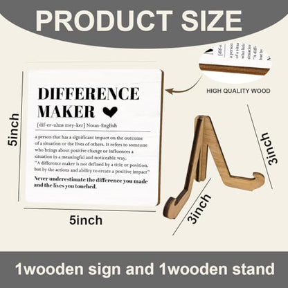 Difference Maker Gifts, Difference Maker Definition Sign, 5x5 Inch - color: Difference Maker