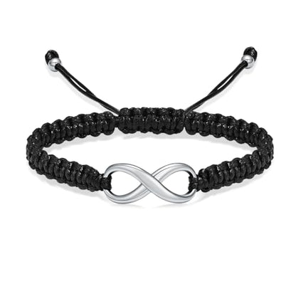 Minicremation Cremation Bracelet for Ashes Infinity Memorial Jewelry Urn Bracelet Braided Rope Adjustable Keepsake Bangle for Women Men - color: Silver