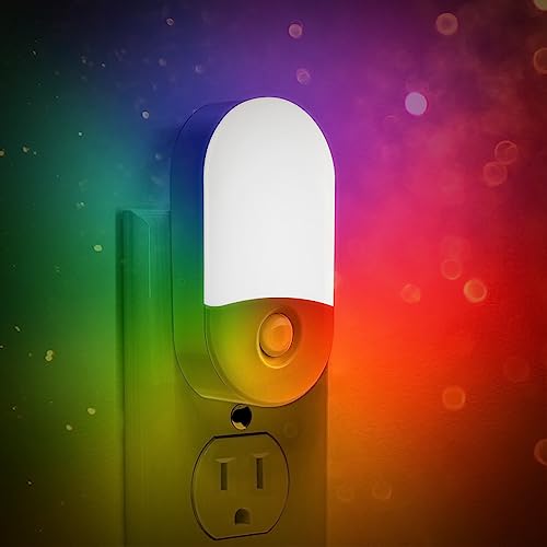 L LOHAS LED Night Light for Kids [2 Pack], 8-Color Changing Night Lights | Plug into Wall, RGB LED Nightlights, Nightlight with Light Sensor, Cute Night Light for Bathroom Decor, Children Room,Gift - color: RGB (Red, Green, Blue), size: 2 Count (Pack of 1