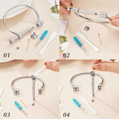 abooxiu Urn Bracelet for Ashes for Women Men Mantra Cuff Bangle Memorial Cremation Jewelry Stainless Steel Keepsake - Customize Available - color: Silver