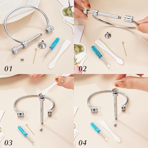 abooxiu Urn Bracelet for Ashes for Women Men Mantra Cuff Bangle Memorial Cremation Jewelry Stainless Steel Keepsake - Customize Available - color: Silver