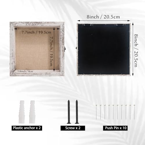 Small Wall Mounted Shadow Box Frame 8x8 with Real Glass,White - color: White, size: 8*8
