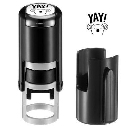 Supervitae 2 Pack Koala Print Stamps Ink Stamper | Mini Self Inking Stamps for Party Educational Activities Craft Supplies - color: Black, style: Koala