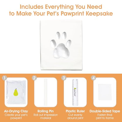 Pearhead Pet Paw Print Memorial Frame with Clay Imprint Kit, Dog & Cat Pawprint Keepsake Wood Photo Frame, DIY No Bake Paw Print Kit, 4x6 Picture Display, Espresso Brown (Pack of 6) - color: Espresso Clay Print Table Top Frame (Pack of 6)