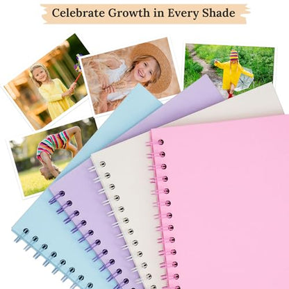 Scrapbook Photo Album 7"x7" 20 Sheets 40 Pages Hardcover Kraft Paper Khaki - color: Blue, size: 7"x7" 20 Sheets