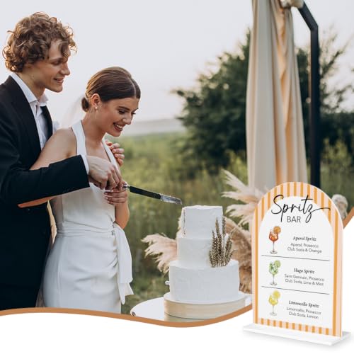 Spritz Bar Sign for Wedding Party Baby Shower Arch Table Acrylic Sign - color: Lemon