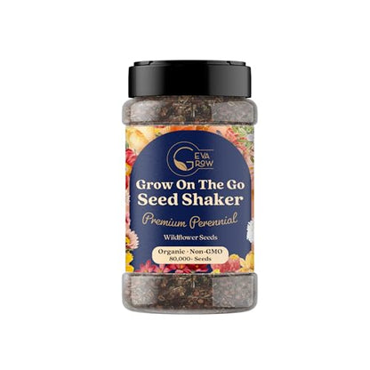 Wildflower Seed s – Perennial Flower Seeds Mix to Plant Anywhere, by Geva Grow | 12-Type Beautiful Perennial Wildflower Seeds Bulk 90,000+ Seeds, 2 Ounce, No Messy Packets - size: 2oz Shaker, style: Premium Perennial Mix