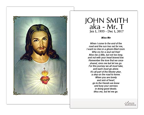 Funeral Memorial Prayer Cards Jesus
