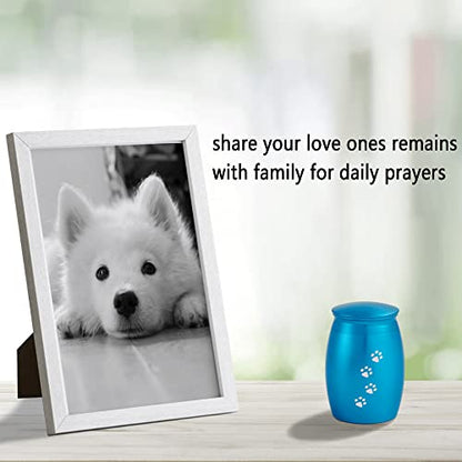 Small Pet Urns for Dog/Cats Ashes,Small Animal Urns for Ashes - color: Blue