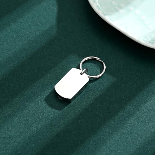 Pet Paw Cremation Jewelry Urn Keychain for Ashes for Women Men Memorial Keepsake Keychain - color: Silver
