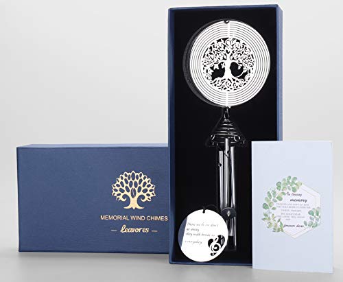 Sympathy Memorial Wind Chimes with Tree of Life Wind Spinner for Loss of Loved One - Ideal Bereavement/Condolence/Sorry for Your Loss Gifts
