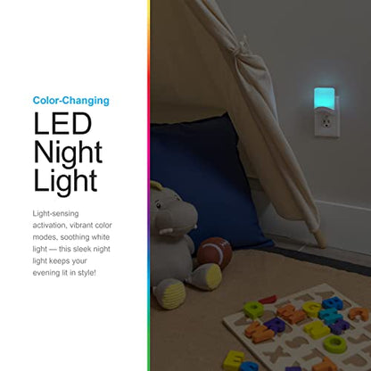 GE Plug in Color Changing Night Light with Dusk to Dawn Sensor, 4 Pack - size: 4 Pack