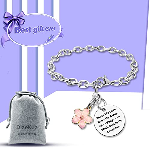DlaeKua Bereavement Gift Bracelet Sympathy Gift for Loss of Mother Father Memorial Gifts for Loss of Husband Sister Remembrance Gifts - color: silver