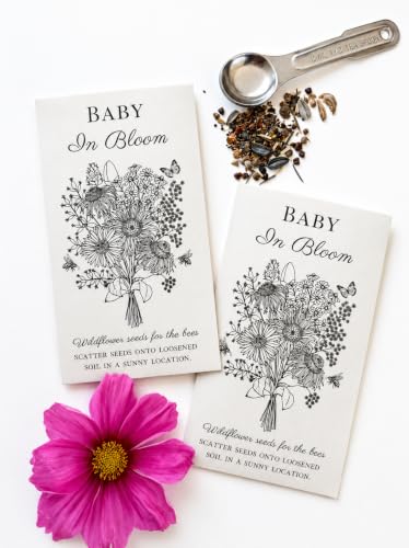 Wildflower Baby Shower Favors Seed Packets Pack of 25 Baby in Bloom Shower Favors Wildflower Baby Shower Favors | Baby in Bloom seed packet favor