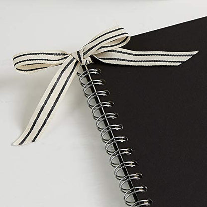 ANGEL & DOVE Funeral Guest Book - Black Textured Covers - 12 x 8 - for Condolence, Memorial, Keepsake