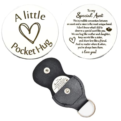 RFTWXHPN Pocket Hug Token Gift Keychain Christmas Birthday Gifts Long Distance Relationship Hug Tokens Keepsake Pocket Hugs - color: To My Special Aunt