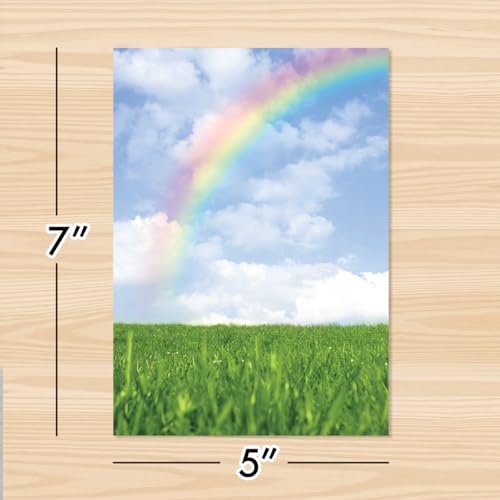 Designer Greetings For Your Words, Blank Cards 6 Pack - color: Glittery Rainbow