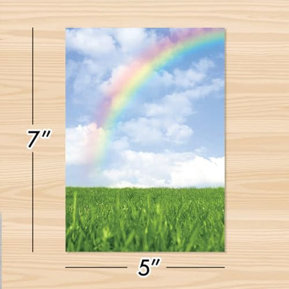 Designer Greetings For Your Words, Blank Cards 6 Pack - color: Glittery Rainbow