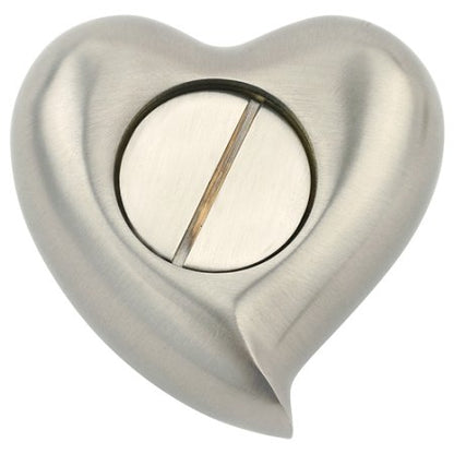 Pewterglow Heart Keepsake Cremation Urn for Ashes, Brass, Silver Urn, Keepsake Sized Cremation Urn, 3 Inches Wide - color: Pewterglow Heart