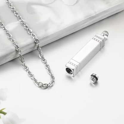 Abooxiu Screw with Screwdrivers for Urn Necklace Cremation Jewelry Ashes Keepsake Stainless Steel Replacement Silver