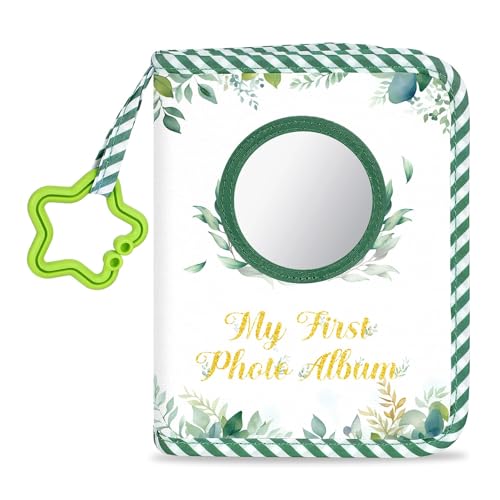 Baby's My First Family Album Soft Photo Cloth Book Eucalyptus My First Book of Photos Baby Memory Album Gift Holds 4x6 Pictures for Babies Newborn Toddler & Kids Baby Shower - style: Eucalyptus