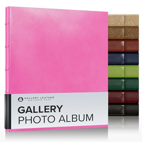 Gallery Leather Photo Album 4x6 Pictures with Slip-In Pockets & Writing | Space – Holds up to 120 Photos, Ring Bound, Made in USA – Acadia Hope - 11.75" x 10.5" - color: Acadia Hope, size: 11.75" x 10.5"