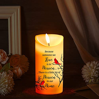 Gerrii Flameless Cardinal Memorial Sympathy Candle LED Battery,Stylish Style - style: Stylish Style