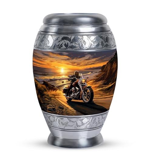Motorcycle Urn for Ashes Adult Man - 10" Large Adult Size Cremation Urns - size: MON-10 Inch, 1 Pc