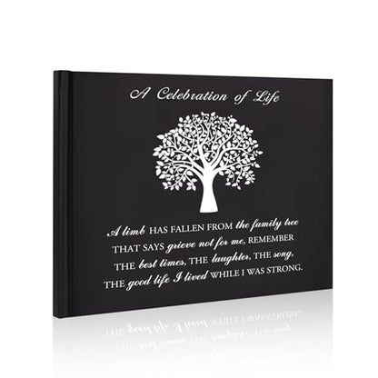 SOITIS Funeral Guest Book Memorial Guest Book for Funeral Tree of Life 80 Pages Funeral Sign-in Book - A Celebration of Life - style: Tree of Life