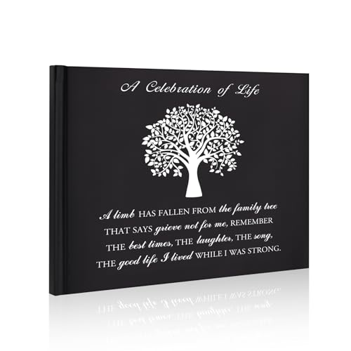 SOITIS Funeral Guest Book Memorial Guest Book for Funeral Tree of Life 80 Pages Funeral Sign-in Book - A Celebration of Life - style: Tree of Life