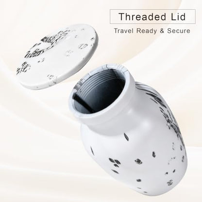 Small Keepsake Cremation Urns for Human Ashes, Memorial Urns, Achromatic - color: Marble-effect