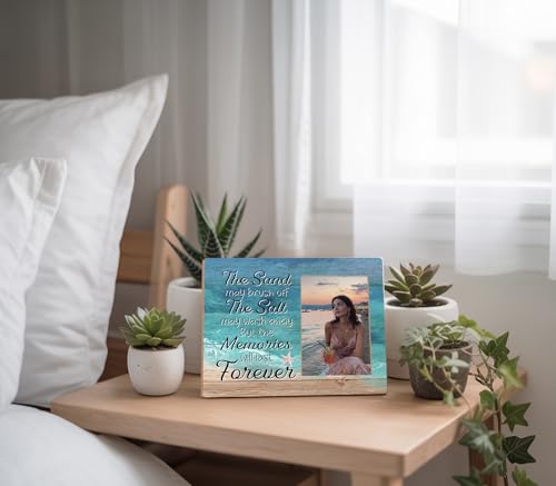 Beach Picture Frames Gift for Women,Beach Vacation Gifts for Friends Couples,Coastal Photo Frame - color: Beach