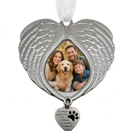 Pet Memorial Gift Dog Memorial Christmas Ornament Angel Wings Frame - style: With Photo Holder