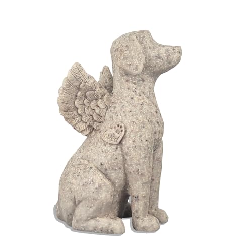 Angel Dog Figurine - Sympathy Gift for Dog Loss, Outdoor Memorial Statue Decor - color: Dog Angel#4