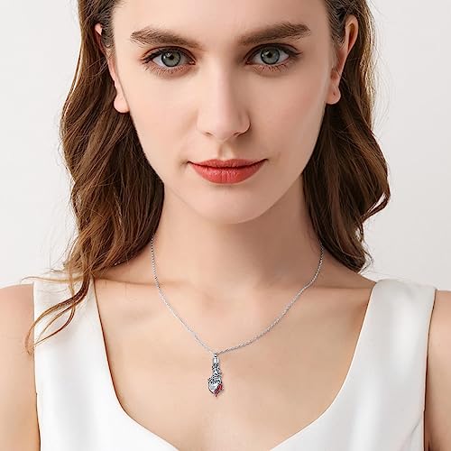 PELOVNY Urn Necklace for Ashes 925 Sterling Silver Butterfly Dragonfly Bee Phoenix Hummingbird Urn Necklaces Animal Crystal Cremation Jewelry for Ashes Cat Dog Pet Memorial Gifts - color: 25-Cardinal Urn 4
