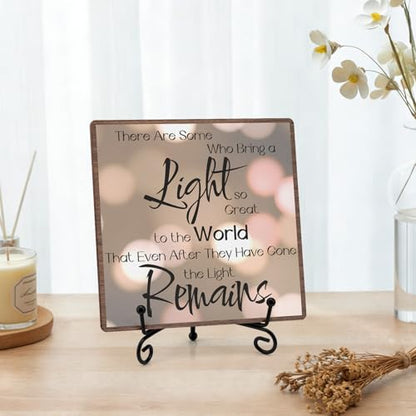 Sympathy Gifts for Loss of Loved One Memorial Wooden Plaque Sign With Stand Condolence Remembrance Gifts for Loss of Mother Father Husband Grief Bereavement Gift - color: Sympathy