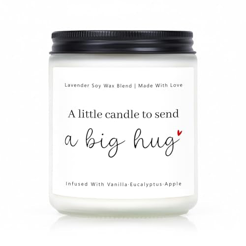 Thinking of You Gifts for Women, Big Hug Candle Get Well Candle | Sympathy, Cheer Up, Comfort Gifts, Feel Better Inspirational Gift, Send A Big Hug Candle 7Oz Lavender Scented Candle - color: Big Hug Candle