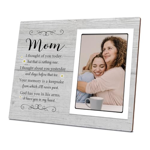 SteadStyle Mom Memorial Picture Frame– Memorial Gifts for Loss of Mother | Sympathy Gifts for Loss of Mom – Bereavement Keepsake for Loved One – Remembrance Photo Frame, Fits 4x6 Inch Photo