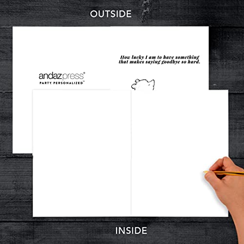 Andaz Press Jumbo Sympathy Card with Envelope, Sorry For Your Loss Card, Makes Saying Goodbye So Hard, Premium Condolences Card with Big Blank Space to Send to Friends, Family, 8.5" x 11", 1-Pack - color: Makes Saying Goodbye So Hard