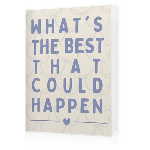 Photo Album 4x6, Positive Affirmation Gifts for Women, What's the Best That Could Happen 18 Pockets Small Picture Memory Photo Album for Family Anniversary Travel Vacation - color: Happen