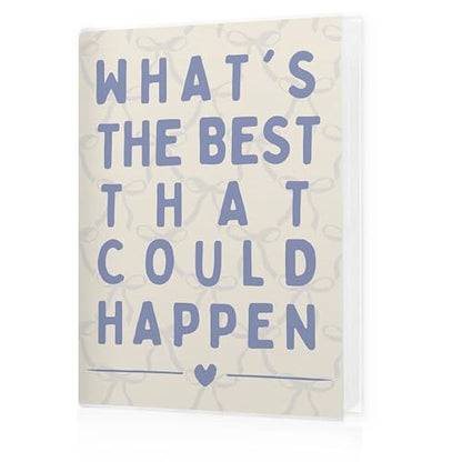Photo Album 4x6, Positive Affirmation Gifts for Women, What's the Best That Could Happen 18 Pockets Small Picture Memory Photo Album for Family Anniversary Travel Vacation - color: Happen