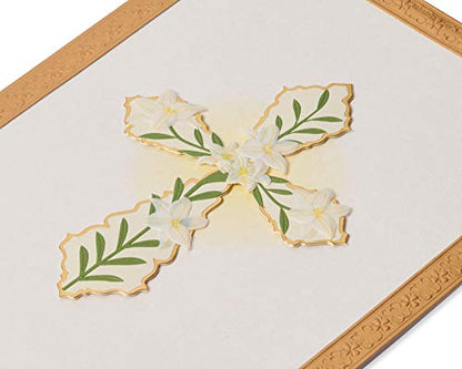 Papyrus Religious Sympathy Card (Deepest Sympathy) - color: White Crocus Vellums
