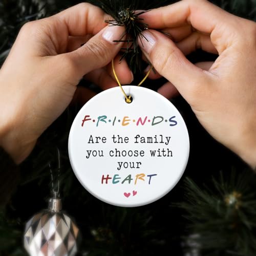 Friend Gift - Christmas Decorations Ornaments, Ceramic Friendship Ornament, Sentimental Best Friend Birthday Gifts for Women, Unique Fun Gift for Female Friends - style: Friend