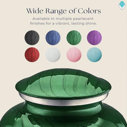 Embrace Adult Personalized Doves Cremation Urns for Human Ashes I Large Picture Pearl Green Funeral Urn for Adult Men and Women with Double Side Engraving I 200 lbs - color: _Pearl Green (Double Sided)