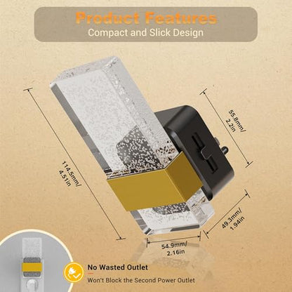 JandCase Night Lights Plug into Wall, Dusk to Dawn Sensor - color: Gold-5000K, size: 1 Pack