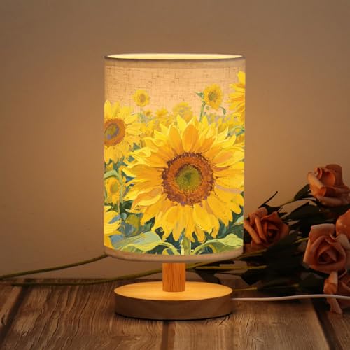 WSYEAR Sunflowers Flower Lamp, Birthday Gifts for Women Small Night Light,Mothers Day Valentines Day Ideal for Bedroom Decor Sunflower Gifts for Mom Grandma Teacher - color: Sunflower