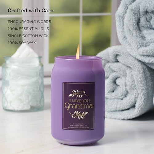 With Love Soy Wax Scented Candle: I Love You, Grandma | Scented Candle, Home Decor, Gifts for Friends, Pure Essential Oils, Up to 60 Hours Burn Time, Glass Jar w/ Bamboo Lid - style: I Love You, Grandma